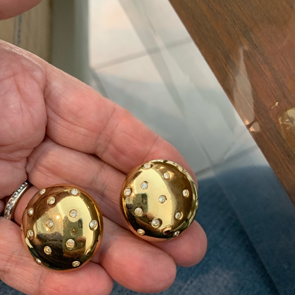 Givenchy Vintage Gold Studded Earrings